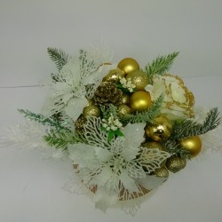 Flower box stroik świąteczny bożonarodzeniowy, świąteczny dekoracja wigilijna, stroik na Boże Narodzenie